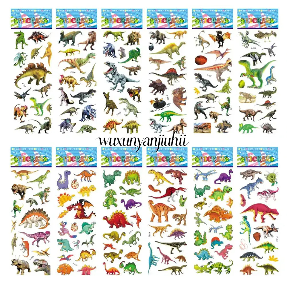 5 Sheets Kids Stickers Puffy Stickers for Children Birthday Christmas New Year Gift for Girl Boy Scrapbooking Cartoon