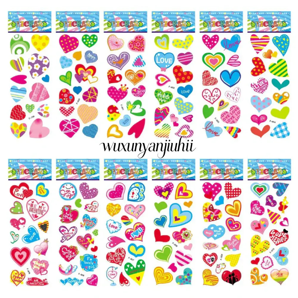 5 Sheets Kids Stickers Puffy Stickers for Children Birthday Christmas New Year Gift for Girl Boy Scrapbooking Cartoon