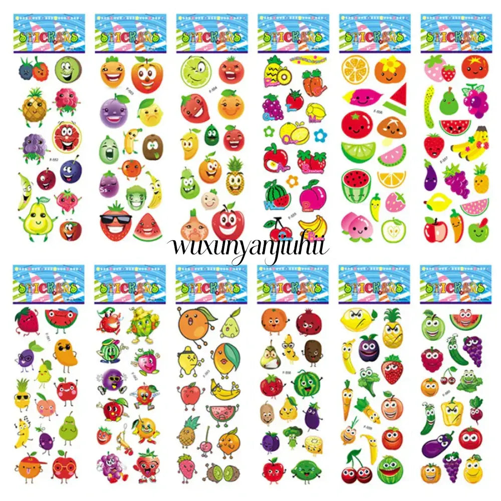 5 Sheets Kids Stickers Puffy Stickers for Children Birthday Christmas New Year Gift for Girl Boy Scrapbooking Cartoon