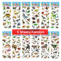 5 Sheets Kids Stickers Puffy Stickers for Children Birthday Christmas New Year Gift for Girl Boy Scrapbooking Cartoon