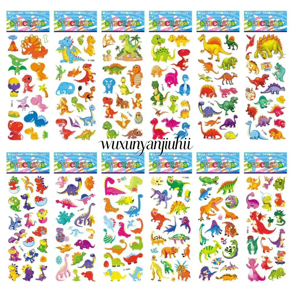 5 Sheets Kids Stickers Puffy Stickers for Children Birthday Christmas New Year Gift for Girl Boy Scrapbooking Cartoon