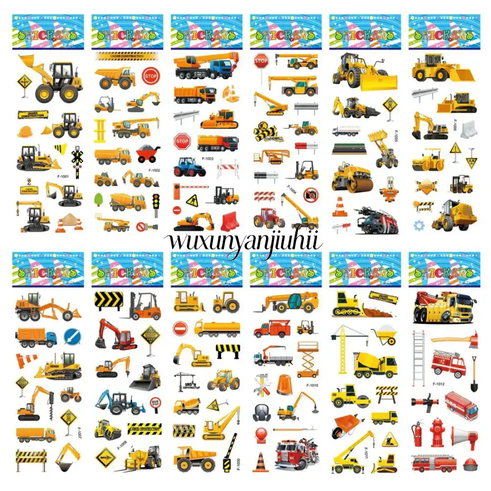 5 Sheets Kids Stickers Puffy Stickers for Children Birthday Christmas New Year Gift for Girl Boy Scrapbooking Cartoon