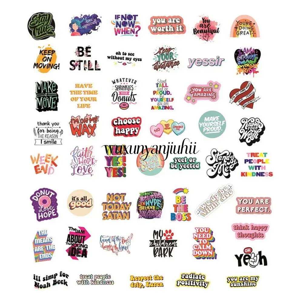 50pcs Inspirational Quote Stickers Vision Board Motivational Sticker for Adults Teens Students Teachers Aesthetic
