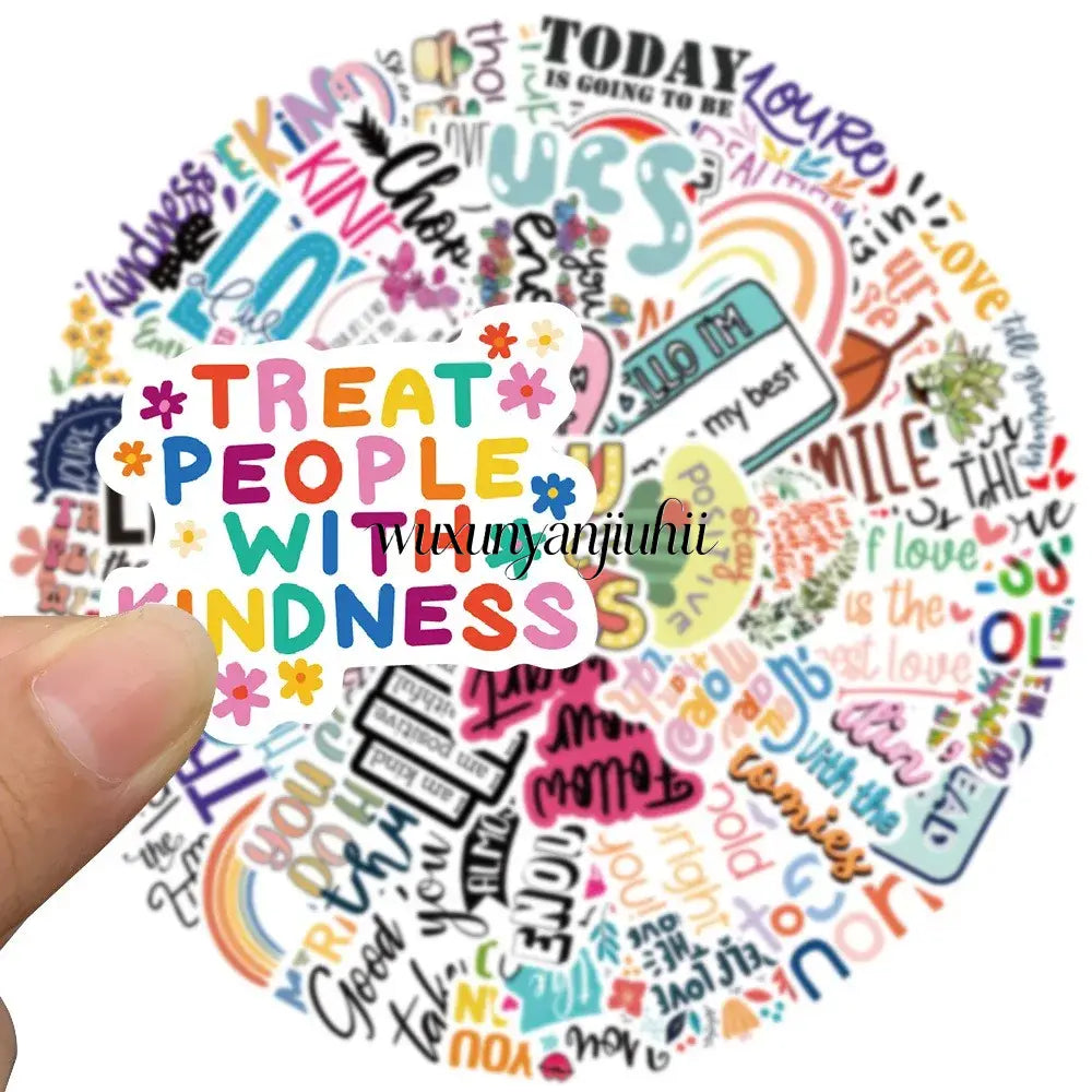52pcs Inspirational Quote Stickers Pack Positive Decals DIY Laptops Water Bottles Phones Decorative Stickers Perfect