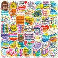 56PCS Cute Bible Inspirational Colorful Graffiti Stickers Inspirational Text Stickers - 56PCS - Stickers