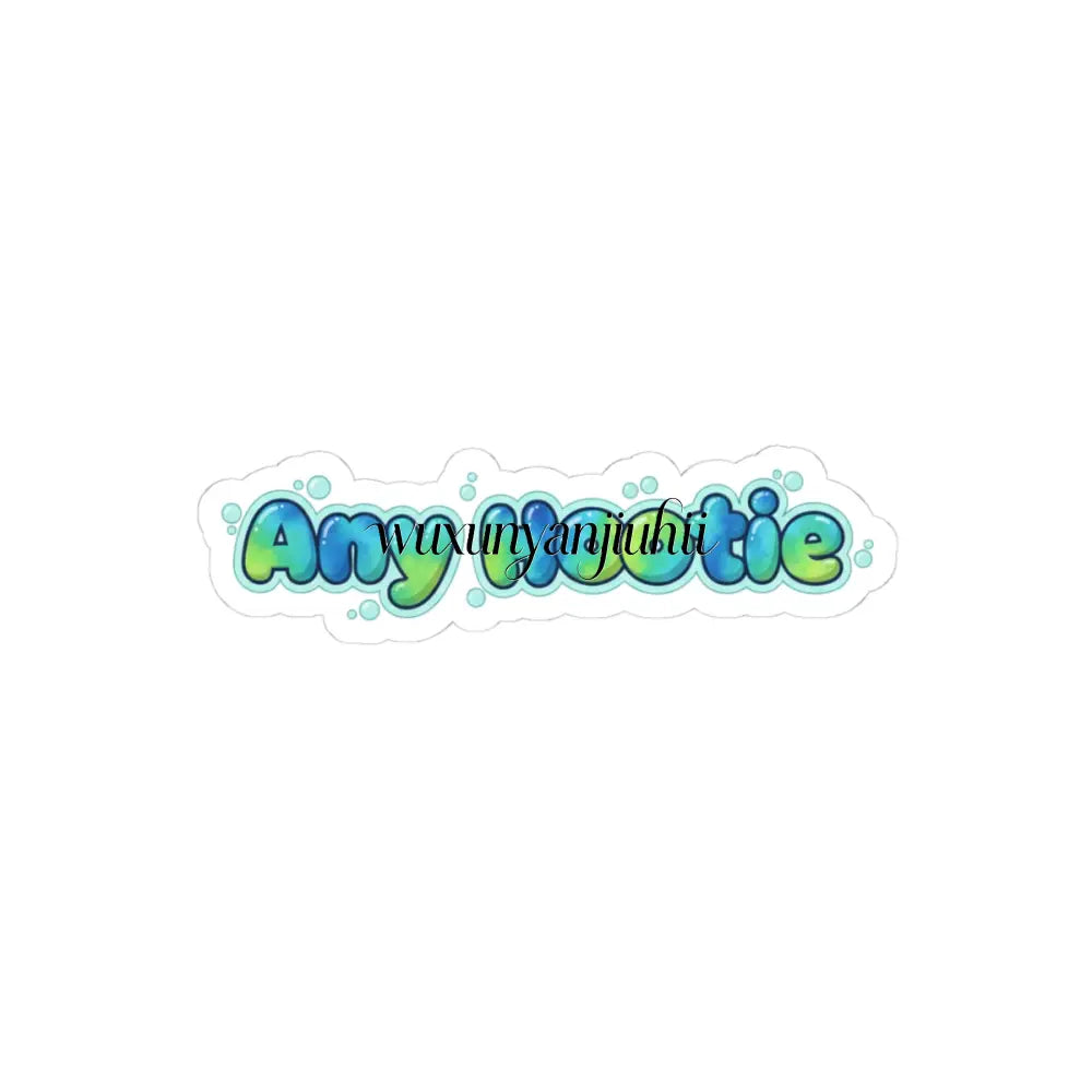 Any Hootie Kiss-Cut Sticker, Cute Bubble Letter Laptop Decal - 3’’ × 3’’ / White - Stickers