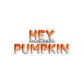 Hey Pumpkin Kiss-Cut Sticker, Fall Pumpkin Sticker for Autumn Décor & Gifts - 3’’ × 3’’ / White - Stickers