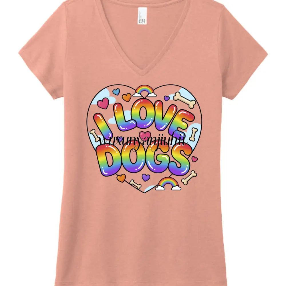 I LOVE DOGS2 - Hthrd Dsty Pch / XS - T-Shirt