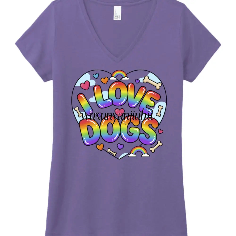 I LOVE DOGS2 - Purple Frost / XS - T-Shirt