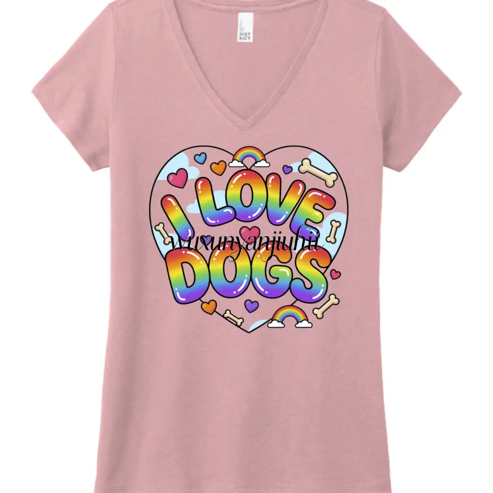 I LOVE DOGS2 - WstriaHthr / XS - T-Shirt