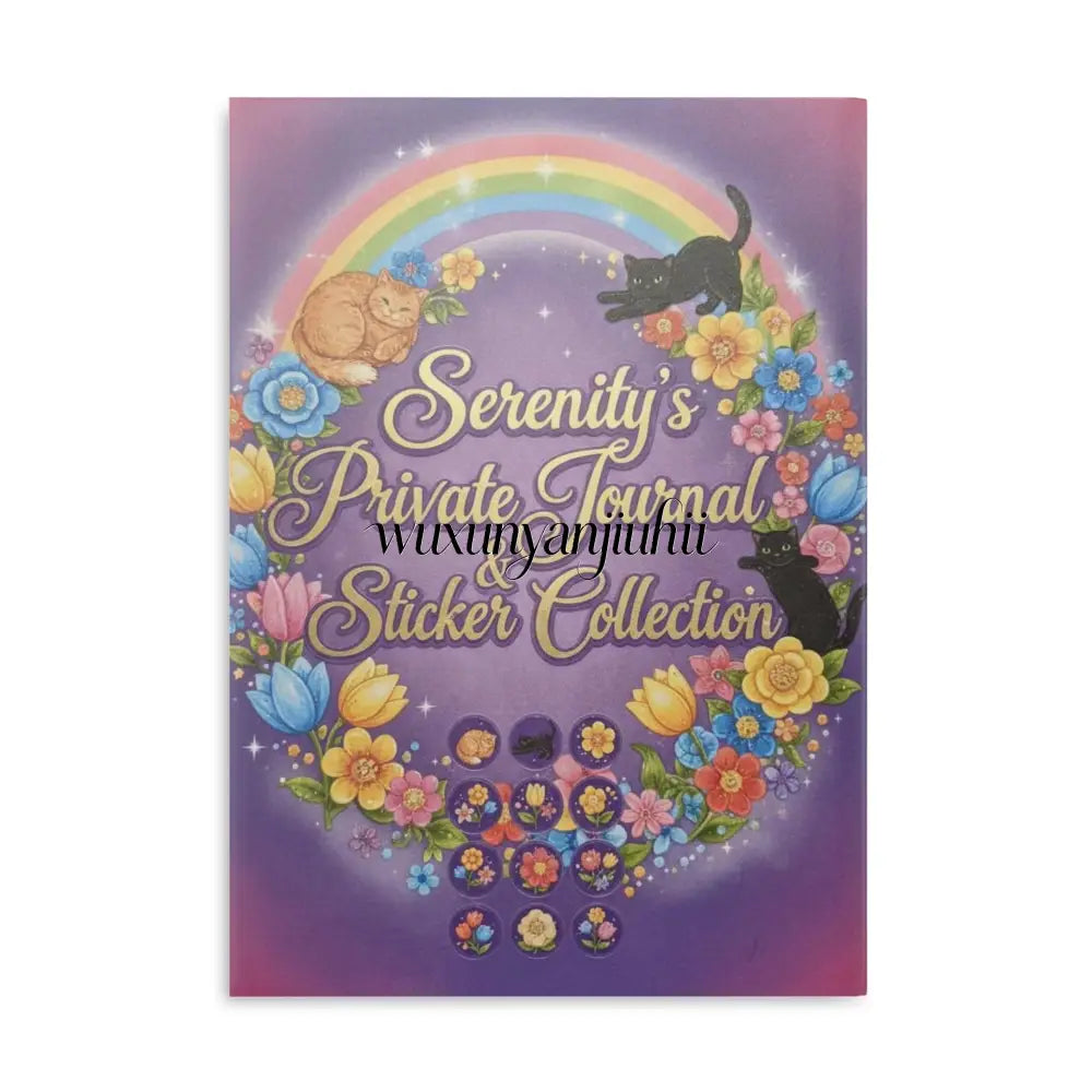 Personalized Serenity Hardcover Notebook, Puffy-Cover Journal & Sticker Book for Girls - Paper products