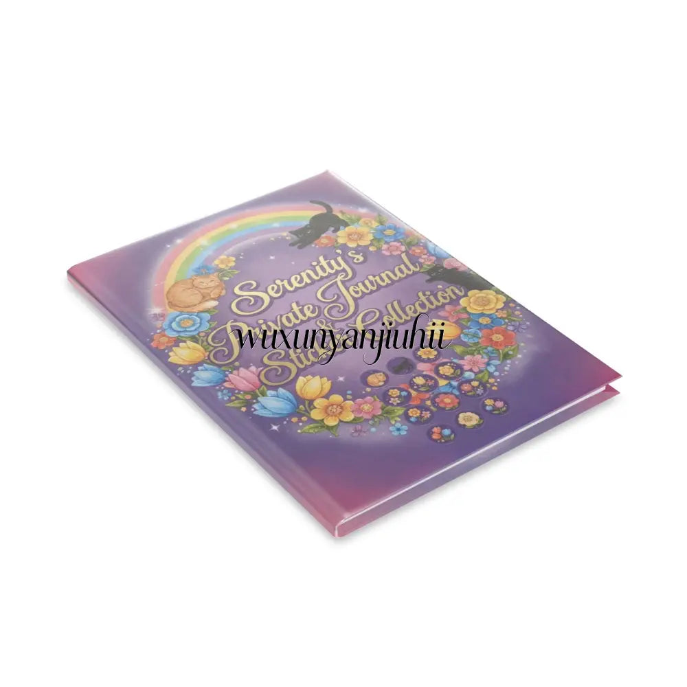 Personalized Serenity Hardcover Notebook, Puffy-Cover Journal & Sticker Book for Girls - Paper products
