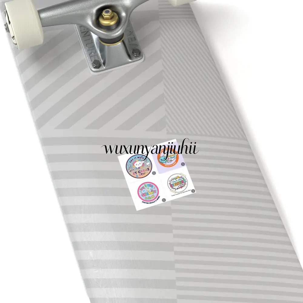 Say It with Stickerz Logo Square Stickers - Square / 2’’ × 2’’ / White - Paper products